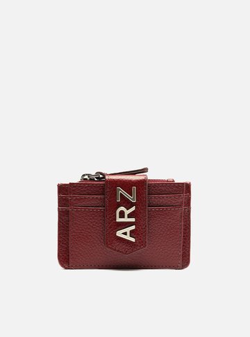 Porta-Cartões Vinho Couro Bolso ARZ