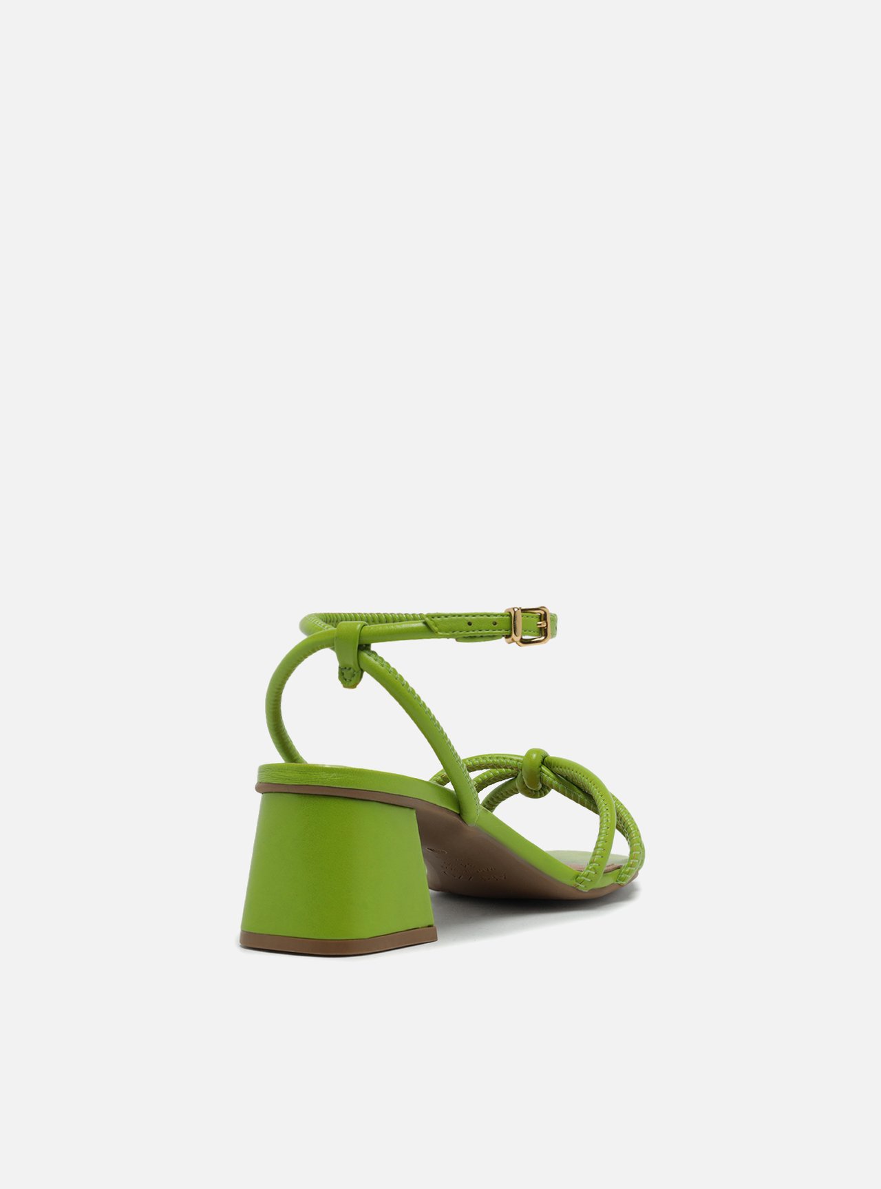 Sandália Verde Salto Bloco Custom Anklet — foto 3