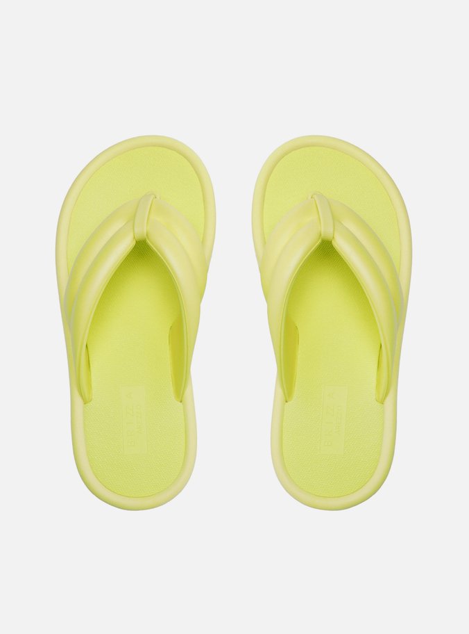 Sandália Amarela Tiras Largas Flatform Kin
