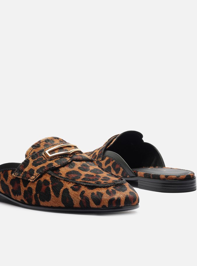 Mule Animal Print Tira Metal