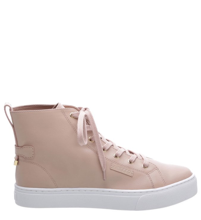Tênis Cano Alto Couro Dolce Rose