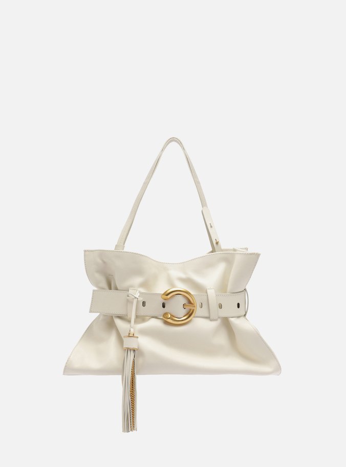 Bolsa Tiracolo Branca Couro Isa Média