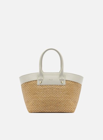 Bolsa Tote Palha Média Branca