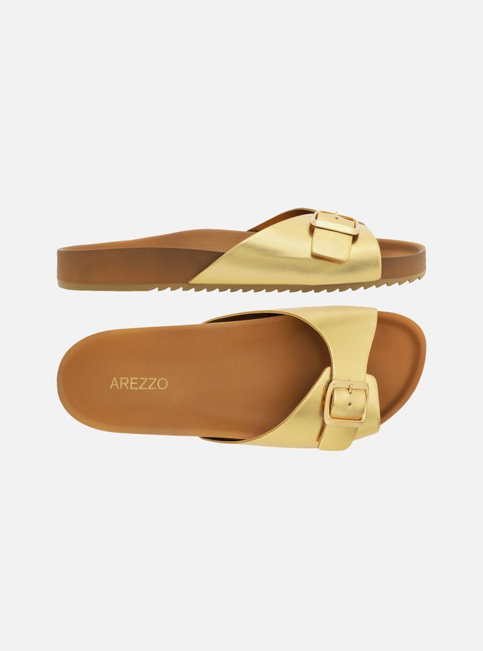 Rasteira Dourada Flatform