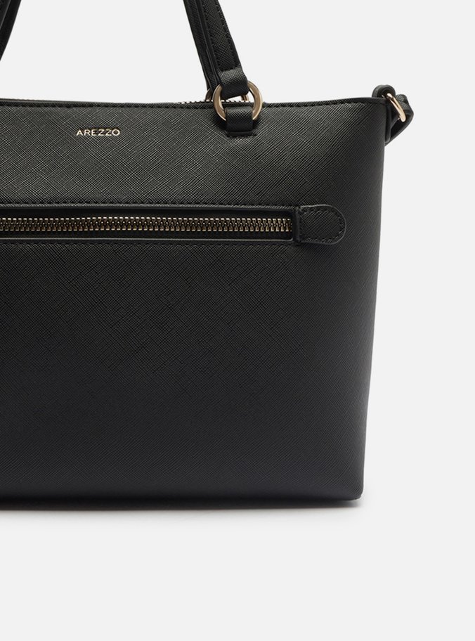 Bolsa Tote Preta Média Bolso