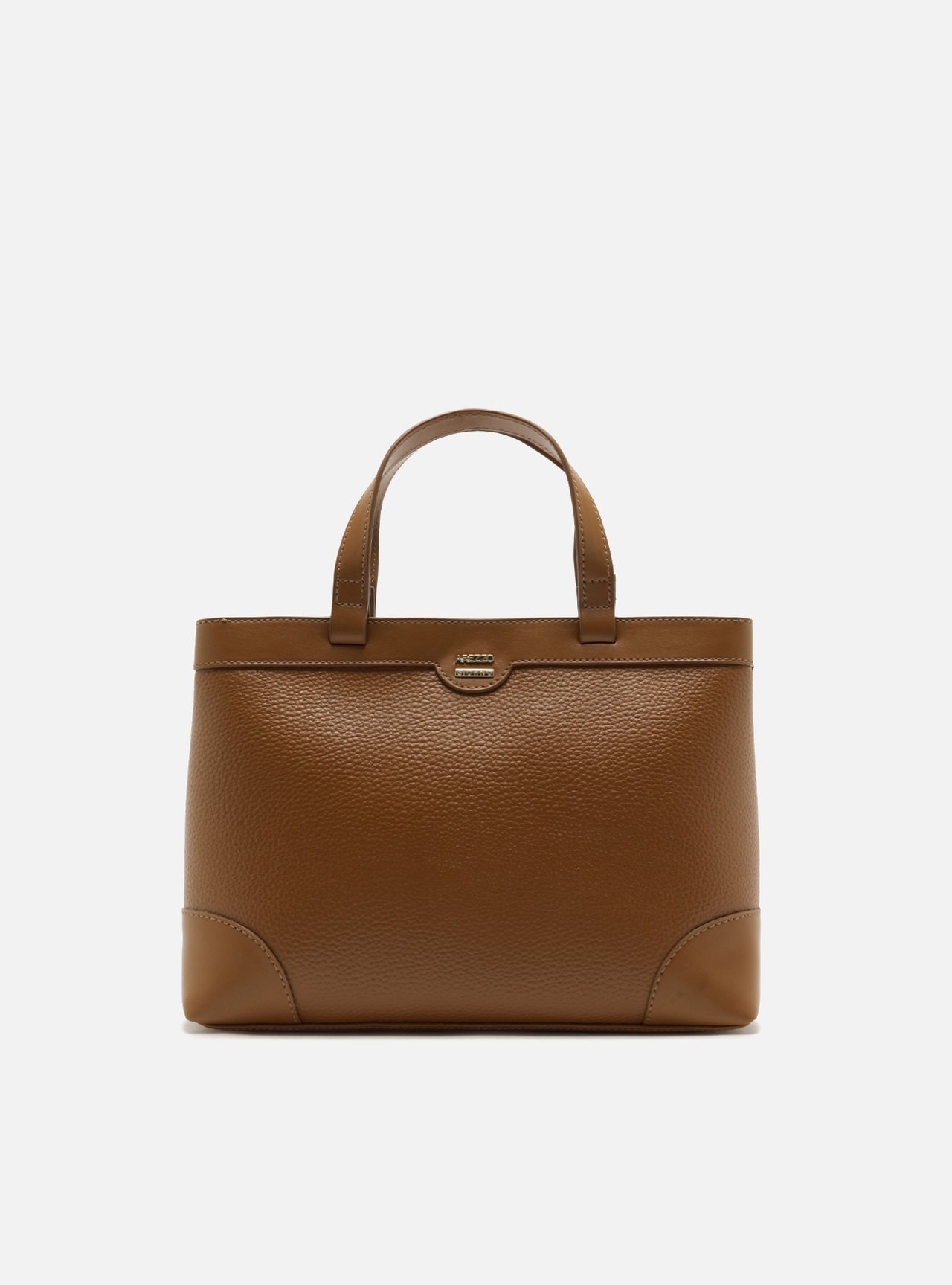 Bolsa Tote Marrom Média Recortes — foto 1
