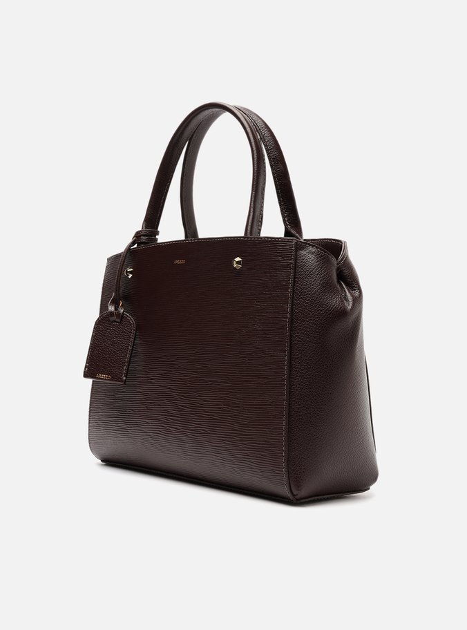 Bolsa Tote Marrom Couro Bella Média