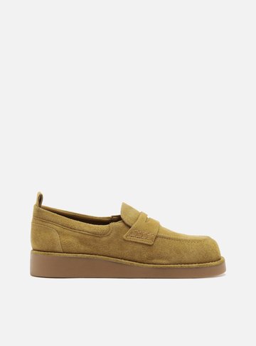 Arezzo — Mocassim Marrom Acamurçado Flatform Tira