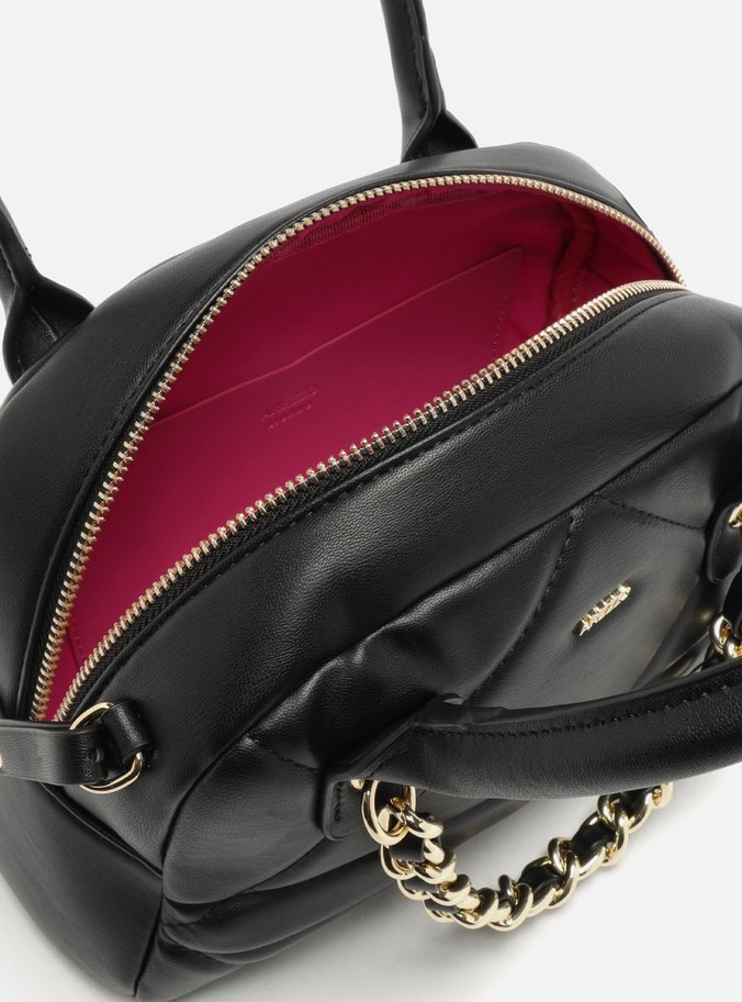 Bolsa Tiracolo Preta Pequena Corrente Matelassê
