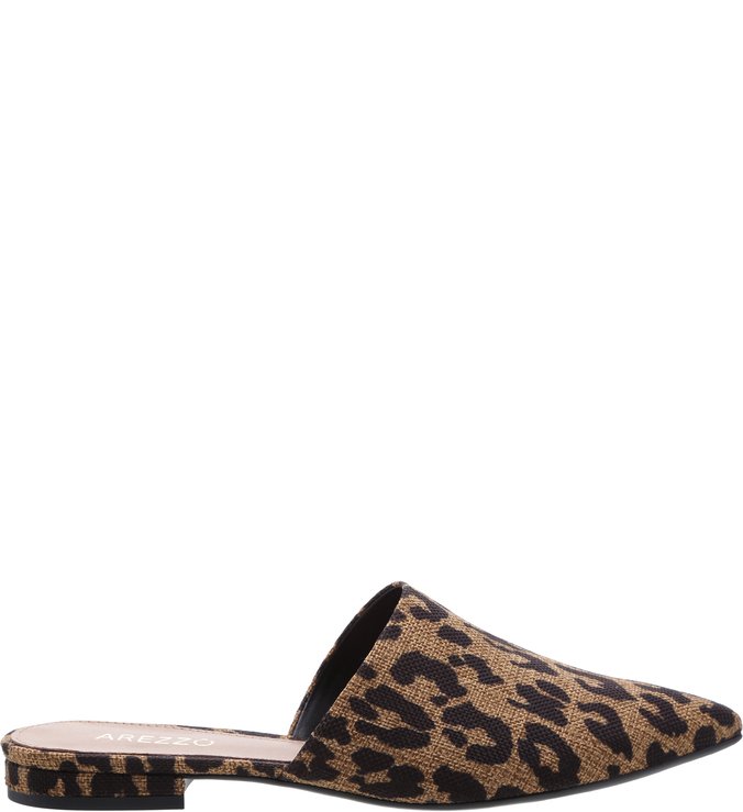 Mule Tecido Animal Print Lince