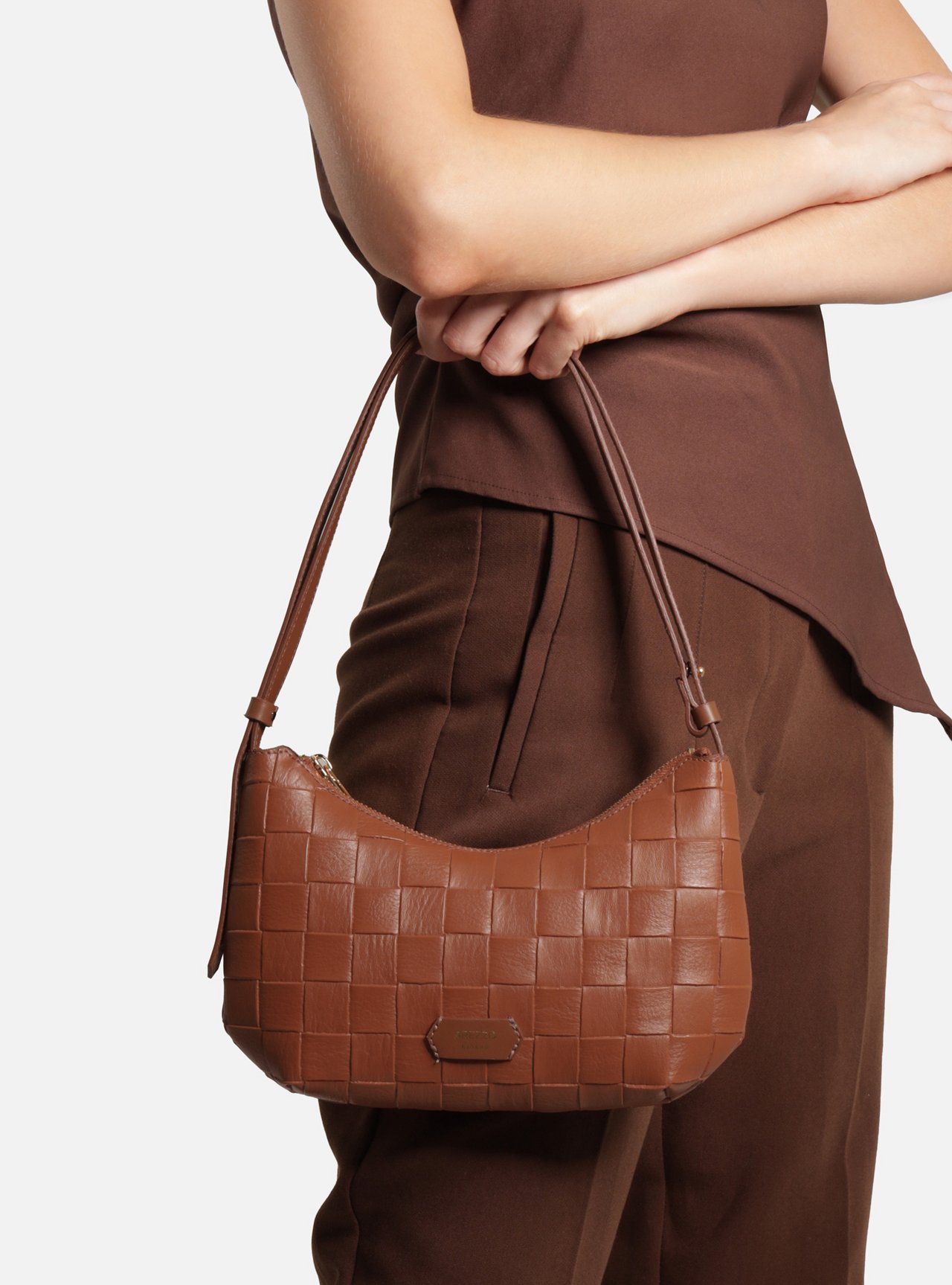 Bolsa Tiracolo Marrom Pequena — foto 6