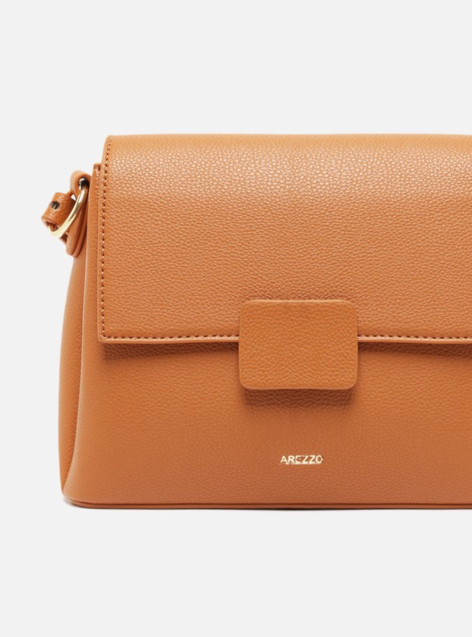 Bolsa Marrom Caramelo Tiracolo Média