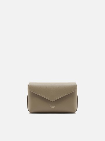 Bolsa Tiracolo Cinza Pequena Envelope