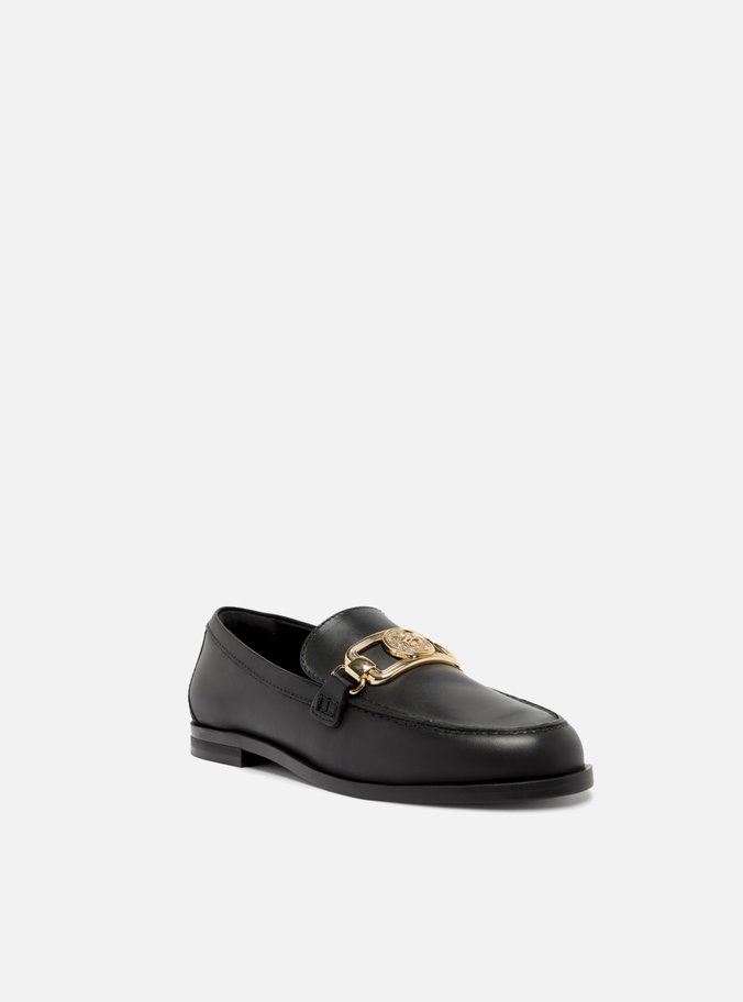Mocassim Preto Couro Medalha