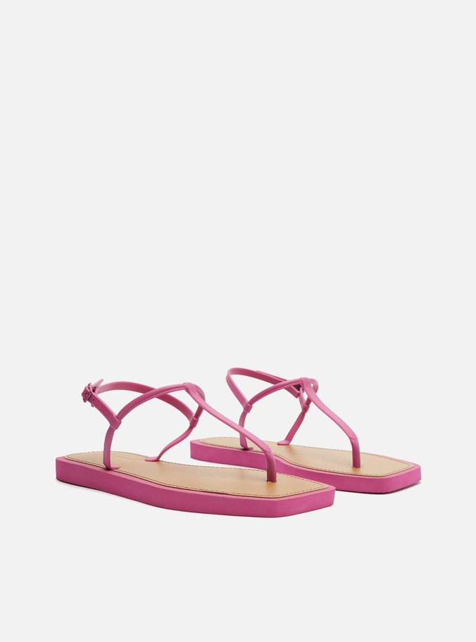 Sandália Rasteira Roxa Slim Square Brizza