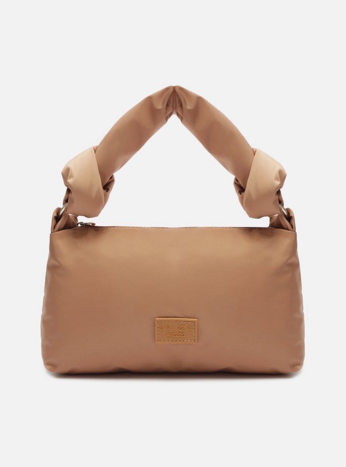 Bolsa Hobo Marrom Nylon Bella Pequena