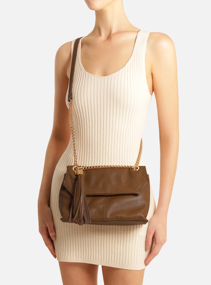 Bolsa Tiracolo Caramelo Couro Ísis Pequena