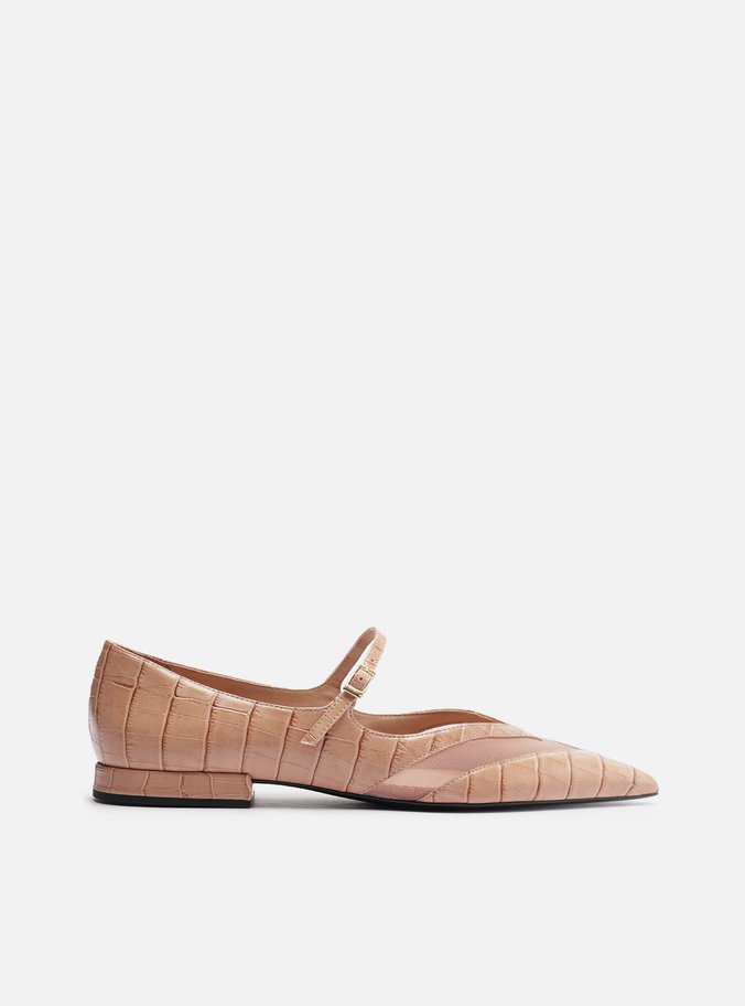 Sapatilha Rosa Croco Tela