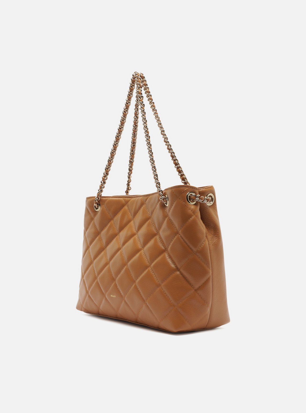 Bolsa Tote Marrom Couro Matelassê Gab Média — foto 2