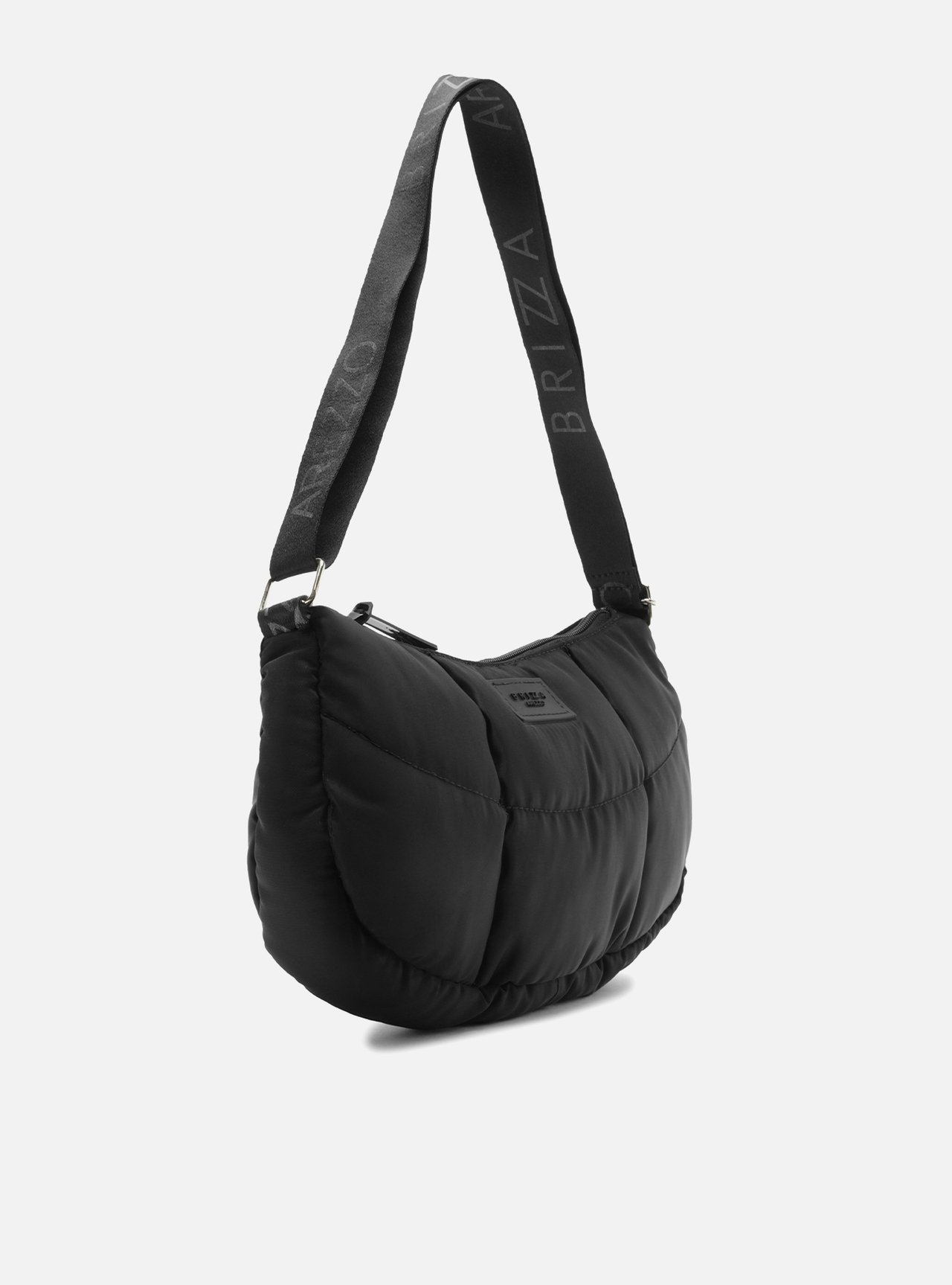 Bolsa Tiracolo Preta Média Matelassê Brizza — foto 5