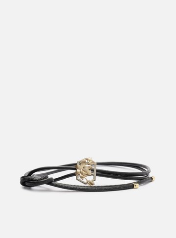 Cinto Preto Couro Fino Metal Floral