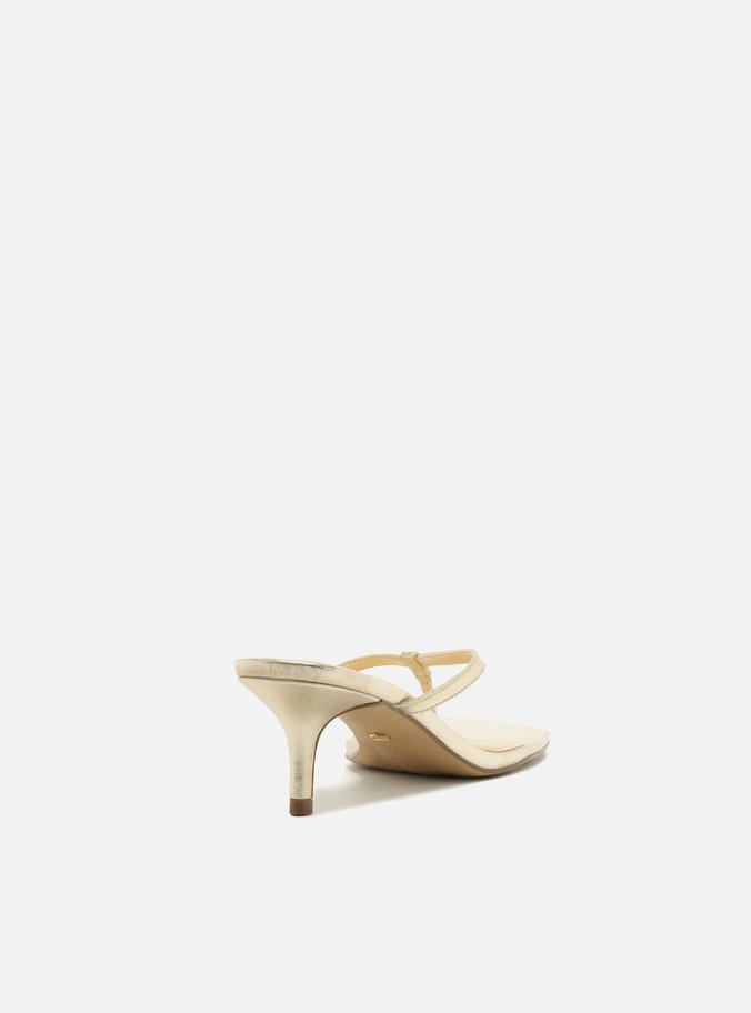 Tamanco Dourado Salto Fino