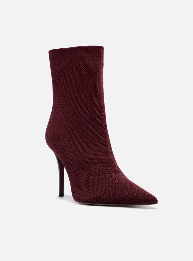 Skinny Boot Vinho Knit Salto Alto Helena
