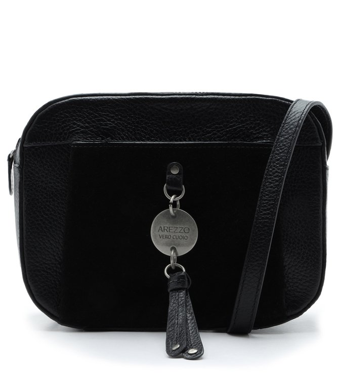 Bolsa Tiracolo Camurcina Renata Pequena Preta