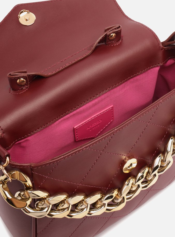 Bolsa Satchel Vermelha Pequena Corrente