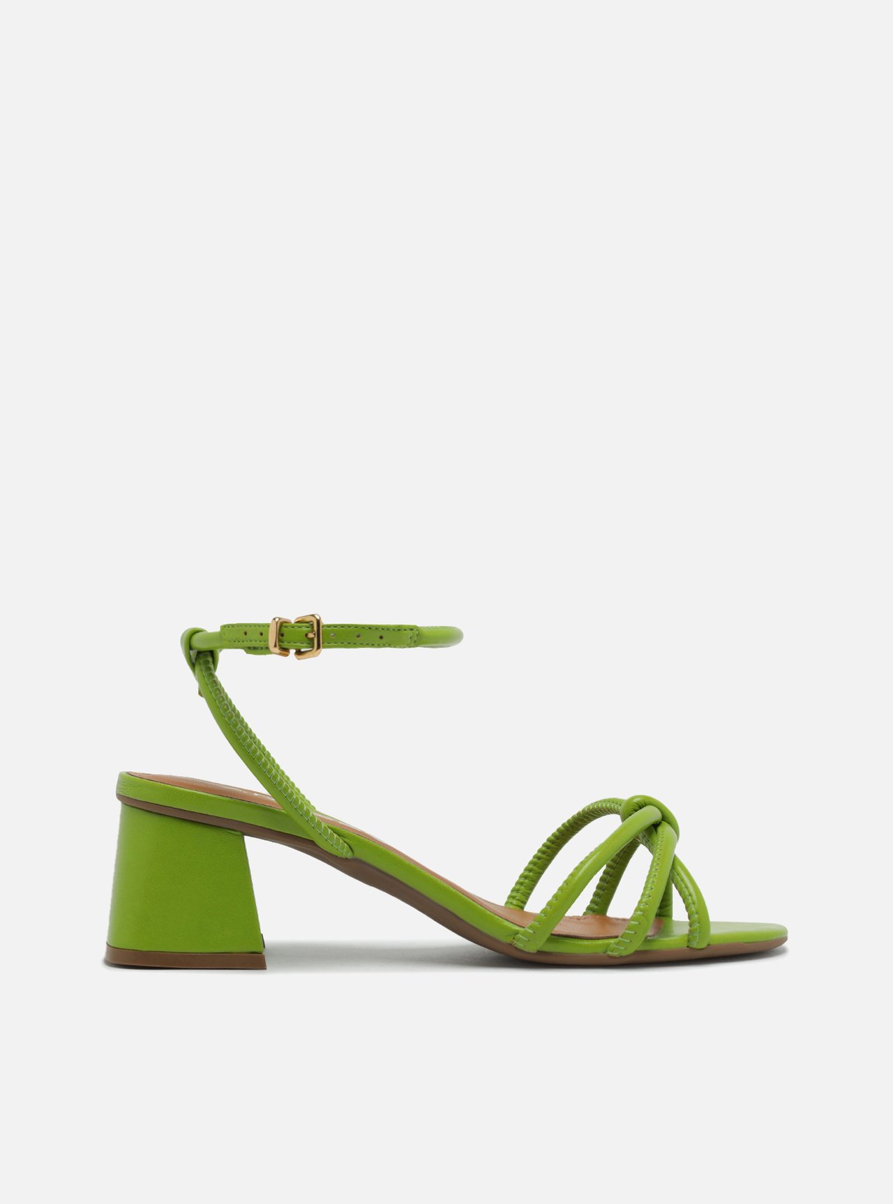 Sandália Verde Salto Bloco Custom Anklet — foto 6