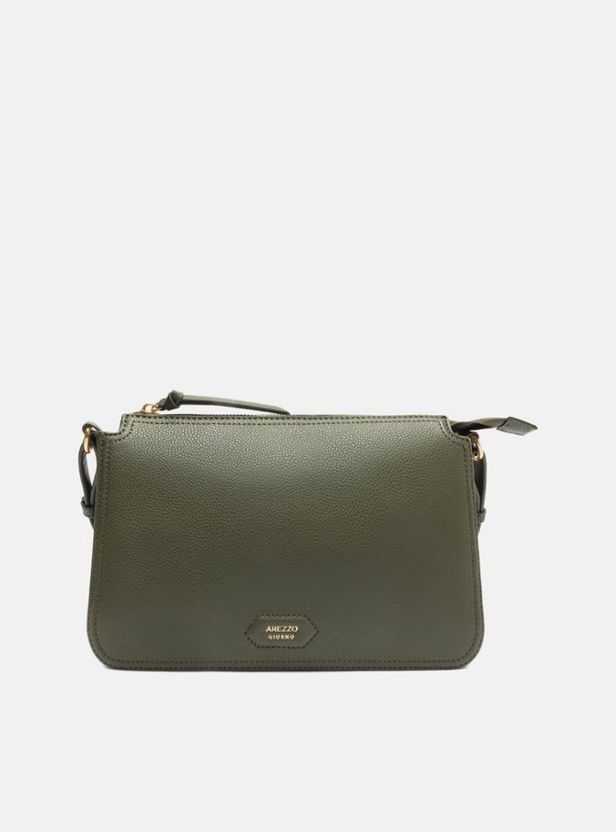 Bolsa Verde Musgo Tiracolo Média