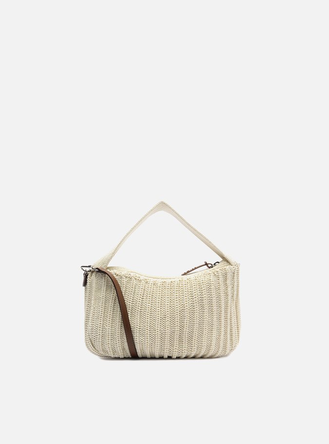 Bolsa Tiracolo Crochê Off-White Pequena