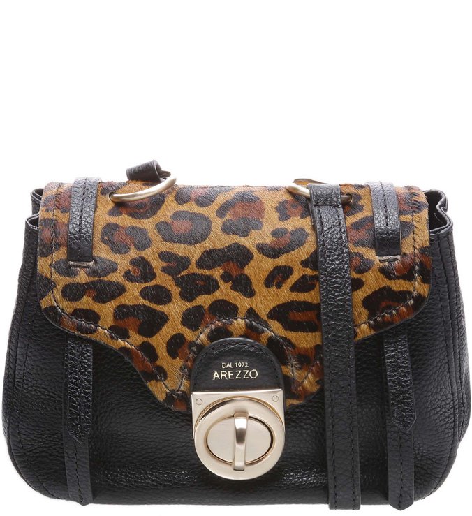 Bolsa Tiracolo Couro Bettina Pequena Animal Print