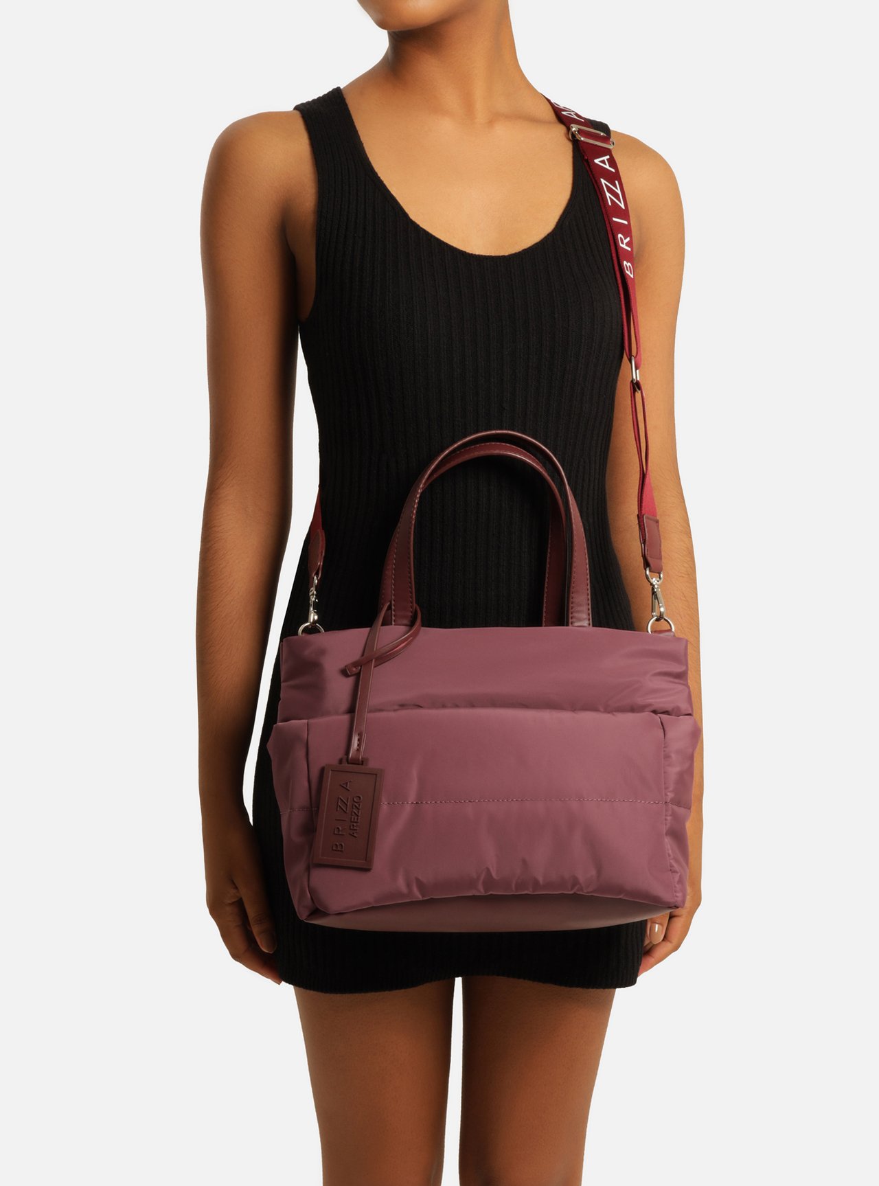 Bolsa Tiracolo Bordô Nylon Gigi Pequena — foto 6