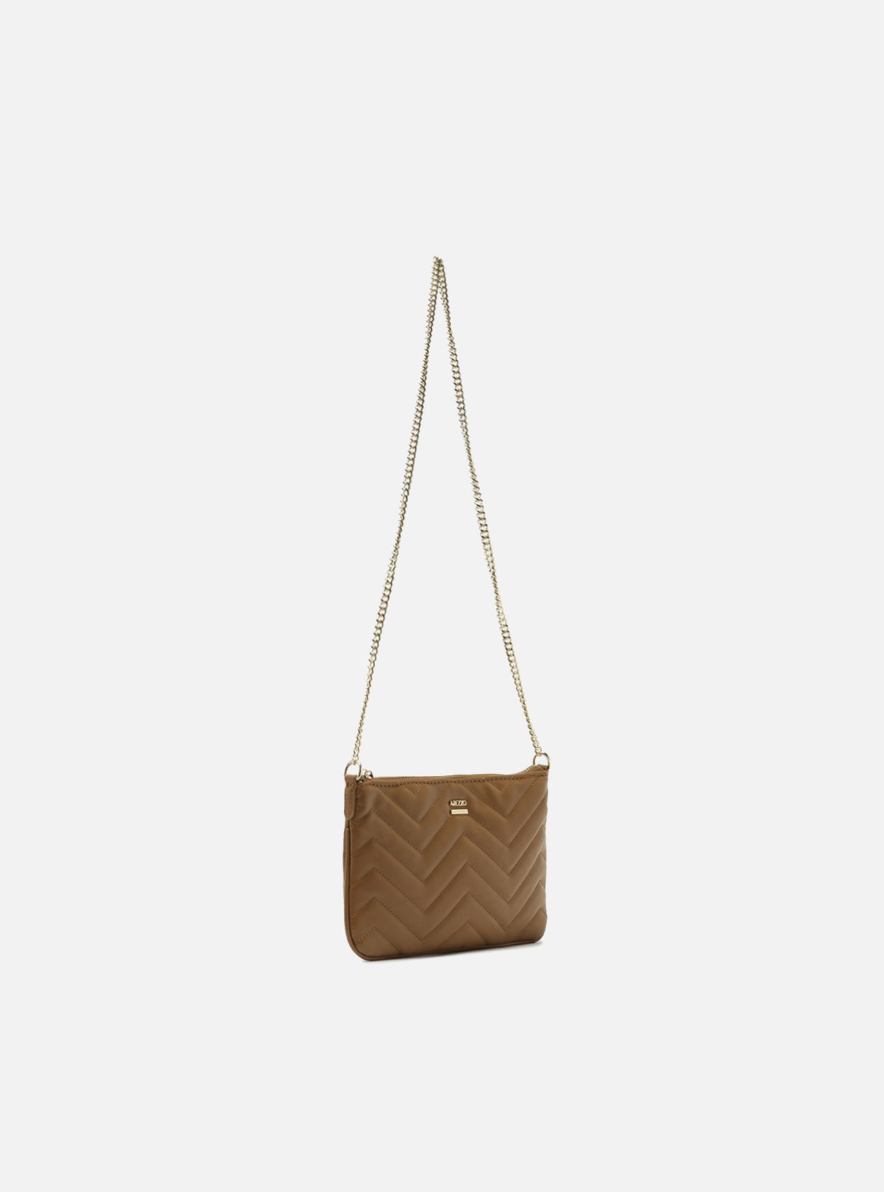 Bolsa Tiracolo Marrom Matelassê Pequena Corrente — foto 5