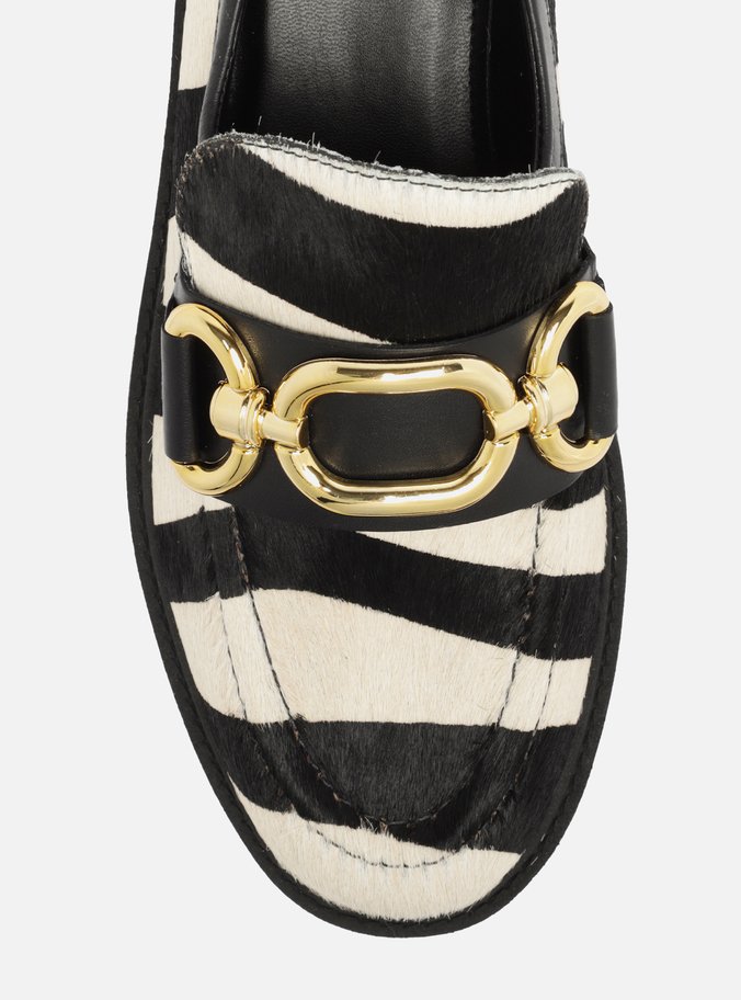 Mocassim Animal Print Bridão Metálico Maxi