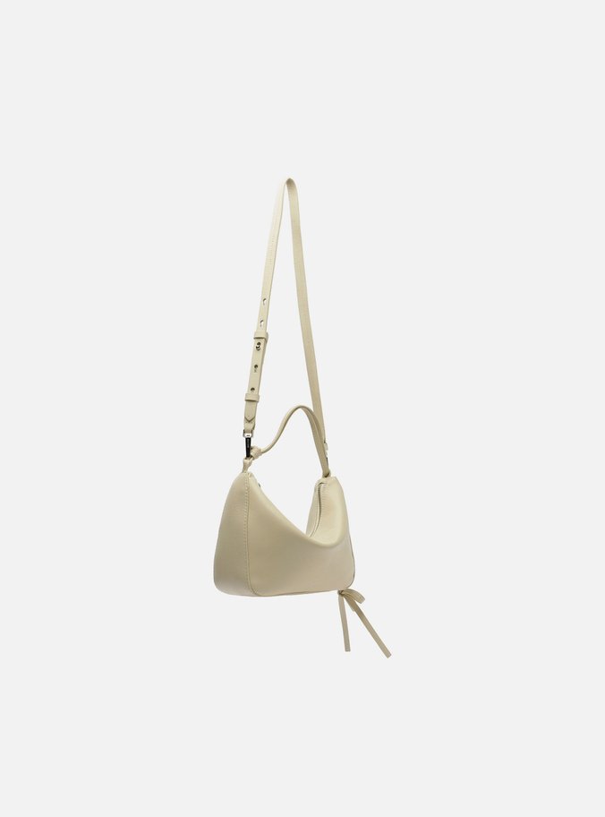 Bolsa Tiracolo Branca Couro Pequena Alças Mix