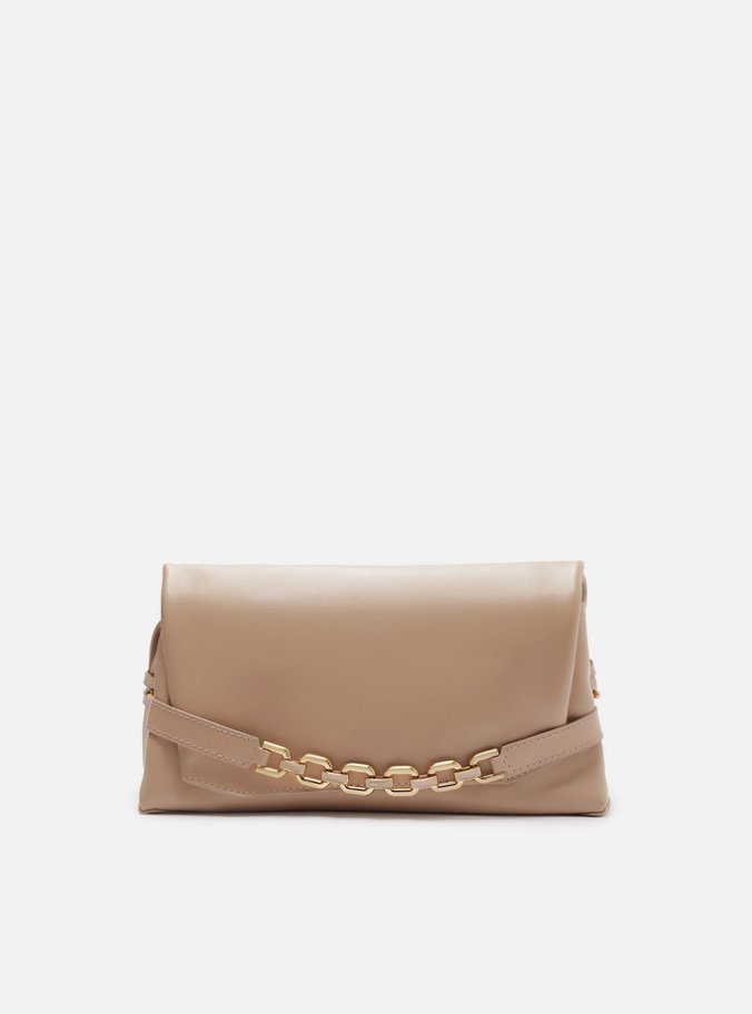 Bolsa Tiracolo Bege Couro Esther Média