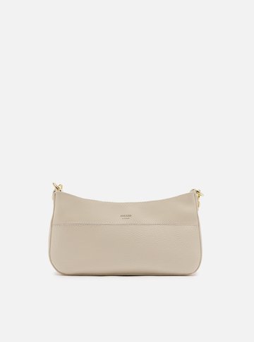 Bolsa Shoulder Off White Texturizada Média