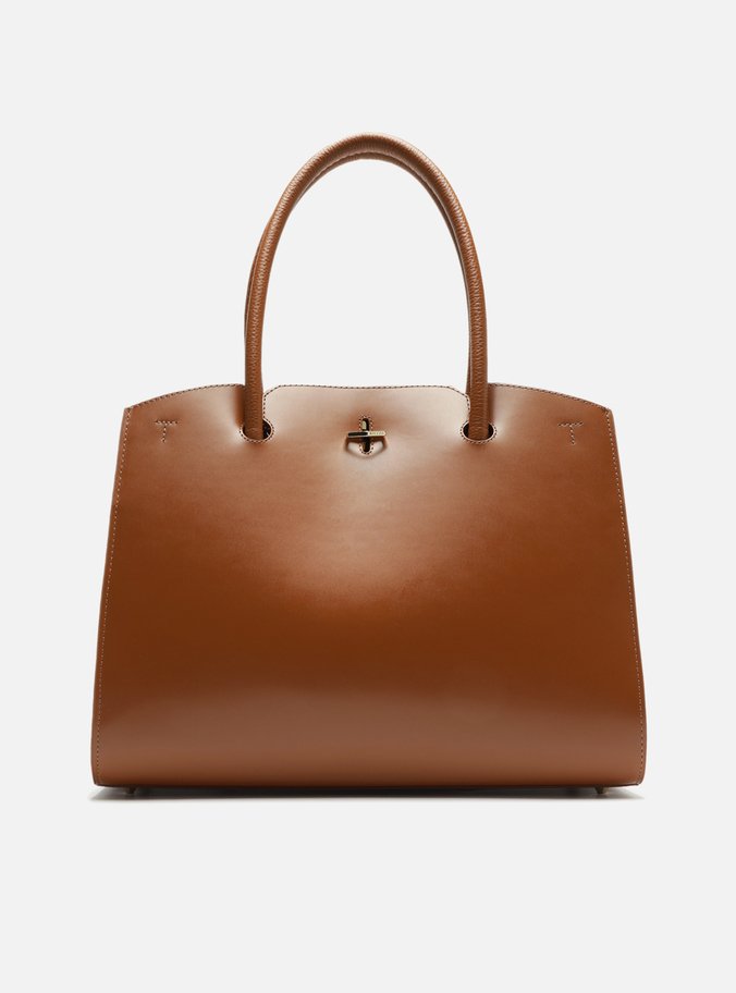 Bolsa Tote Marrom Couro Grande Olie