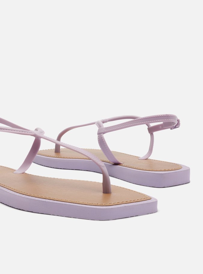 Sandália Rasteira Roxo Slim Square Brizza