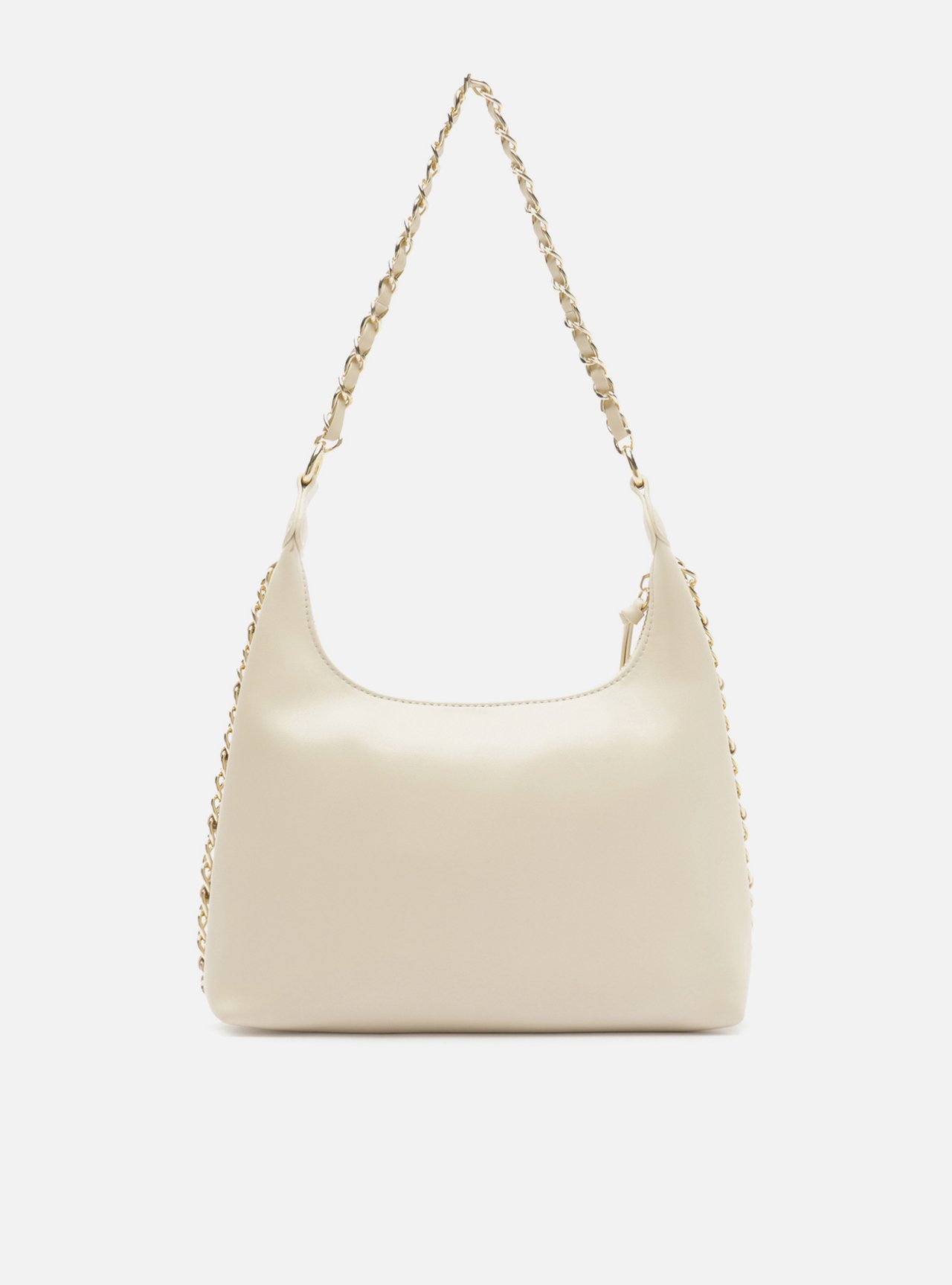 Bolsa Shoulder Branca Média Matelassê Alça Corrente — foto 3