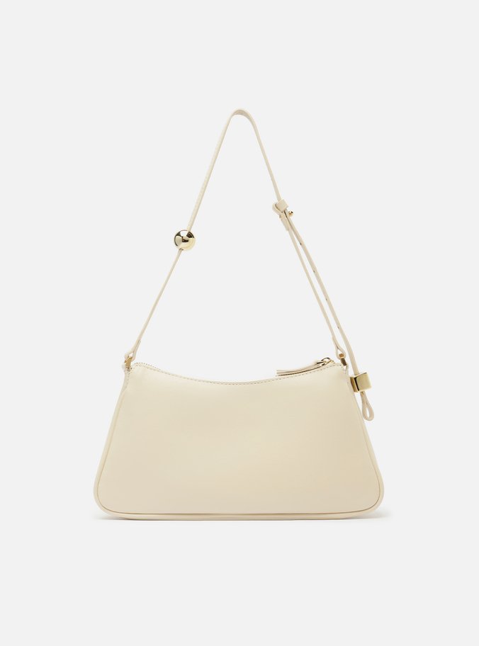 Bolsa Tiracolo Branca Couro Média Esfera