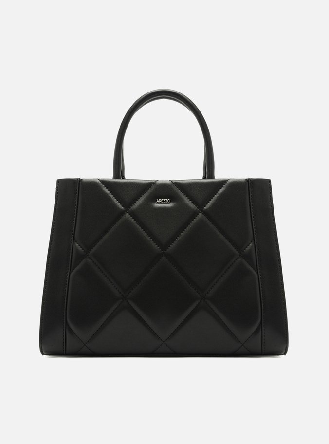 Bolsa Preta Tote Grande Matelassê