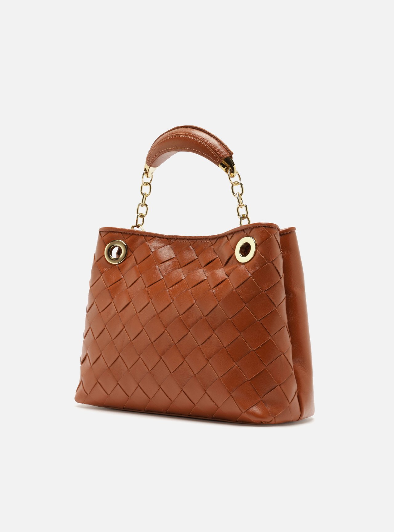 Bolsa Tote Laranja Couro Média — foto 2