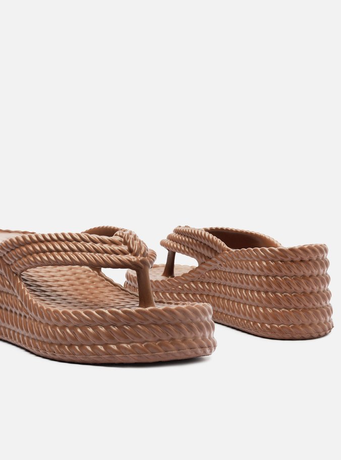 Sandália Marrom Coffee Flatform Marrocos Sun