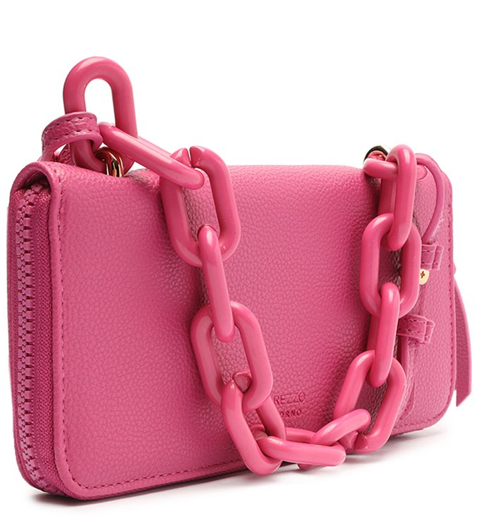Bolsa Carteira Tiracolo Rosa Média Corrente
