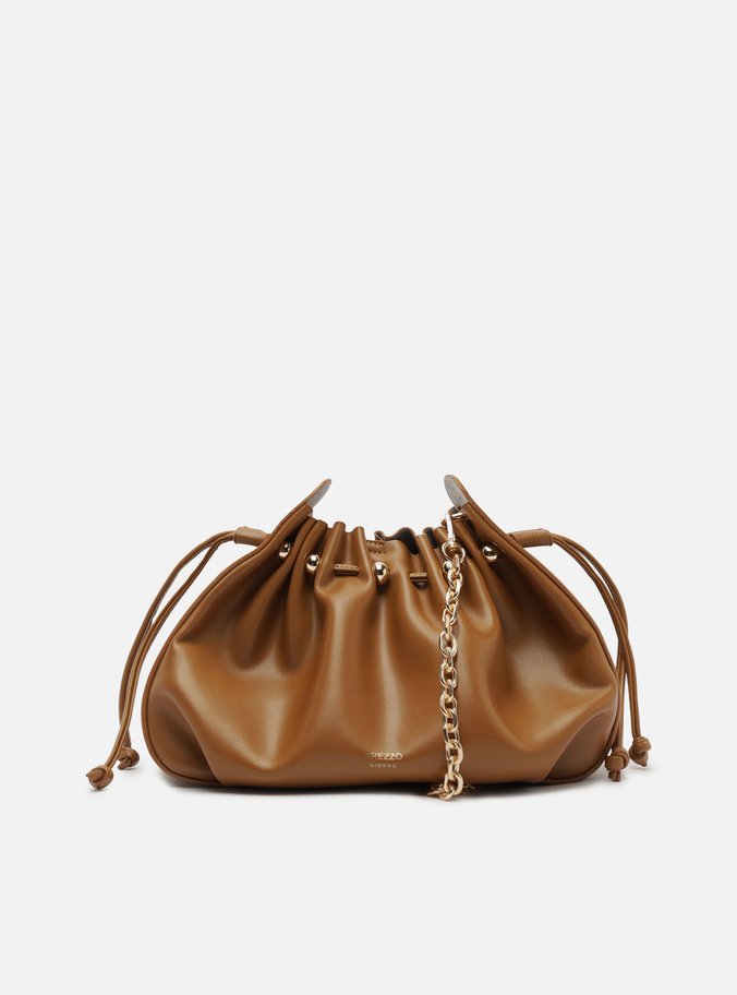 Bolsa Shoulder Marrom Grande Alça Corrente