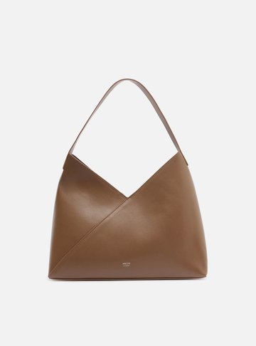 Bolsa Hobo Marrom Média Recortes