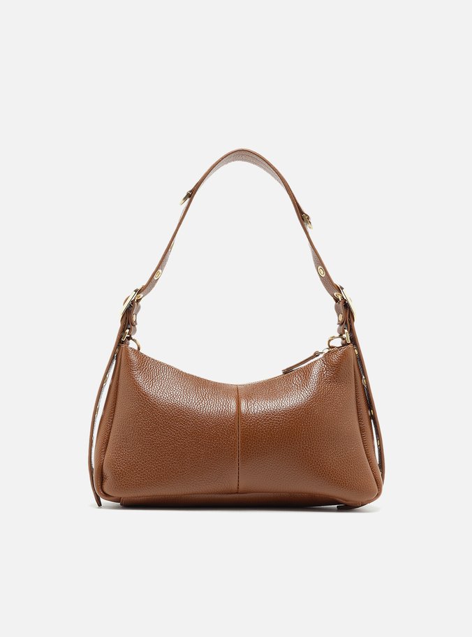 Bolsa Tiracolo Marrom Couro Média Bag Charm